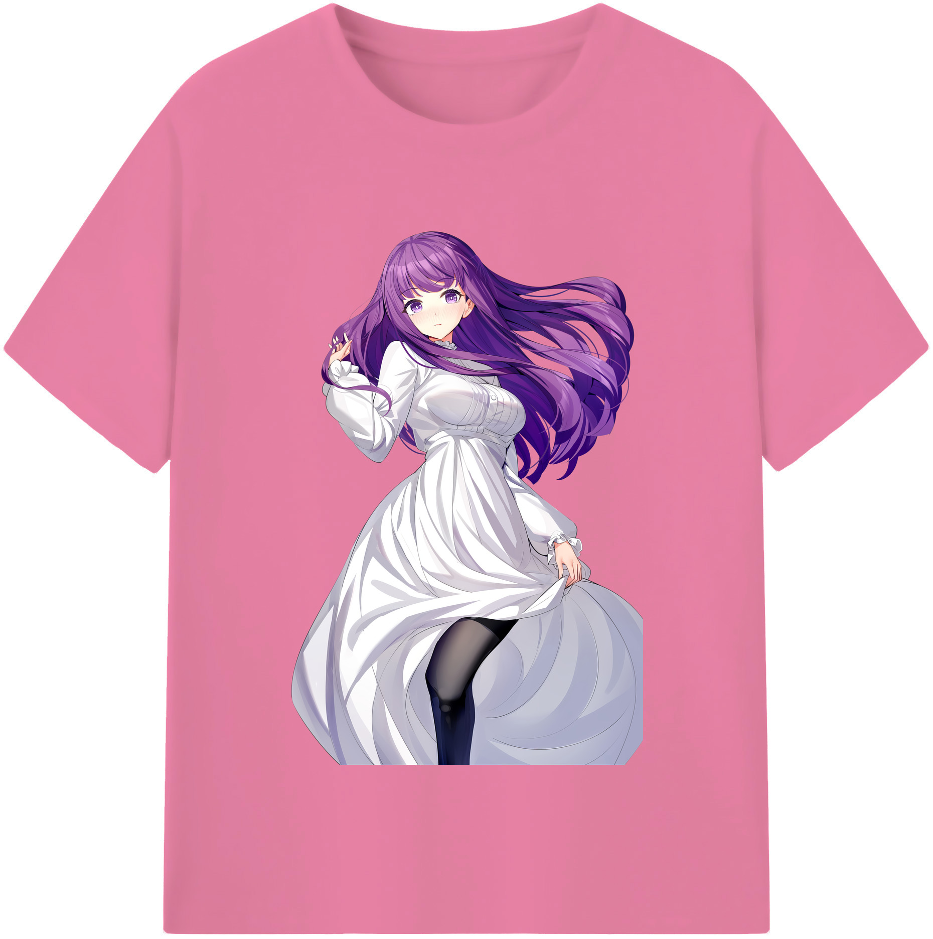 （画像用） 葬送のフリーレン Frieren 綿100％半袖Tシャツ（フロントプリント）